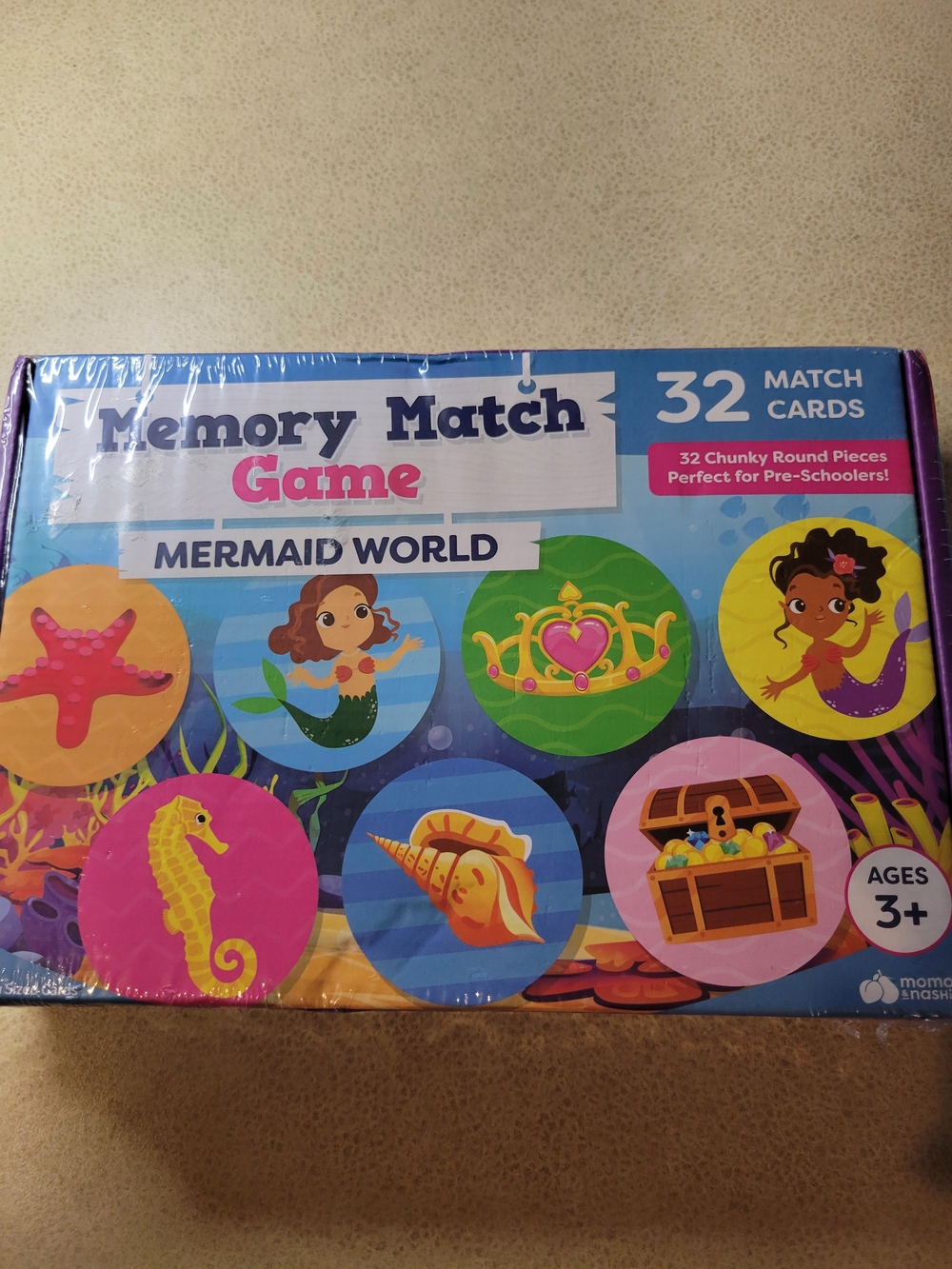 New and Sealed. Never opened 
The Memory Match Game Mermaid World by Momo & Nash